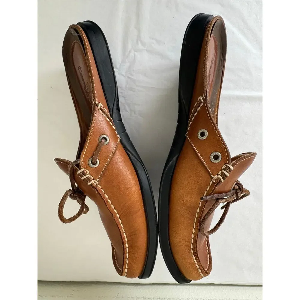 Tommy Bahama Starboard Leather Mule Loafers Brandy Brown Tan Men’s 8
